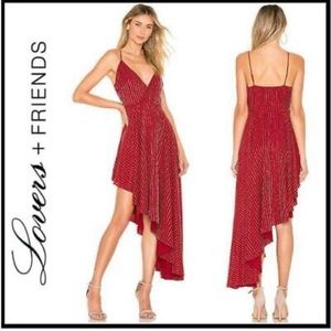 NWT Lovers + Friends Caterina red embellished dress